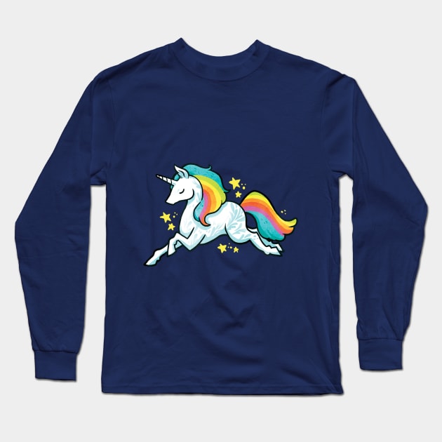 Unicorn Long Sleeve T-Shirt by MichelleScribbles